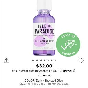 Isle of paradise self tanning drops